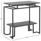 Table d'appoint rectangulaire à étagère unique Malvina - 61 L x 36 P x 61 H cm - 61Lx36Px61H