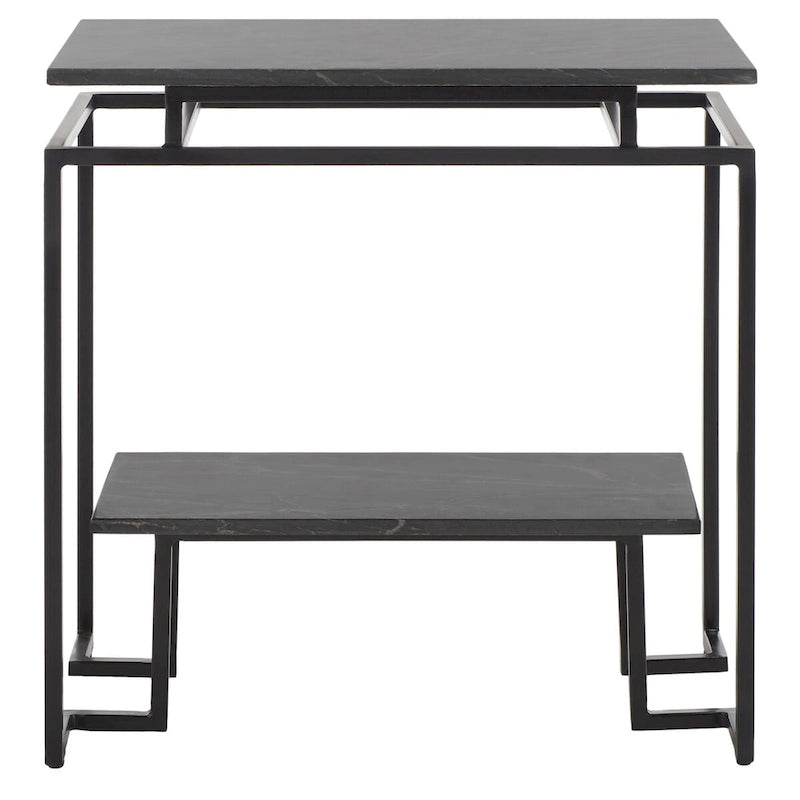 Table d'appoint rectangulaire à étagère unique Malvina - 61 L x 36 P x 61 H cm - 61Lx36Px61H