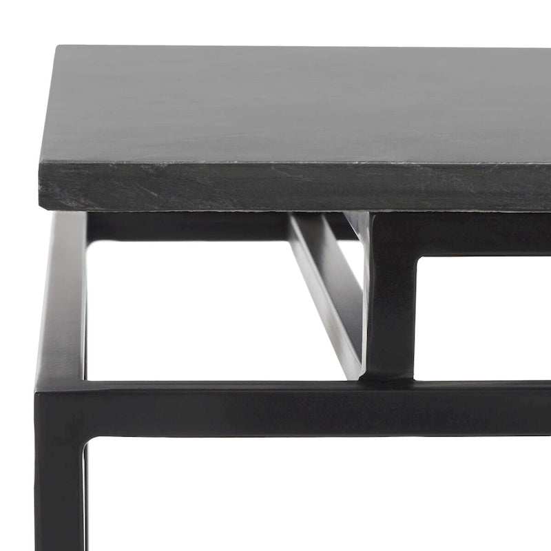 Table d'appoint rectangulaire à étagère unique Malvina - 61 L x 36 P x 61 H cm - 61Lx36Px61H