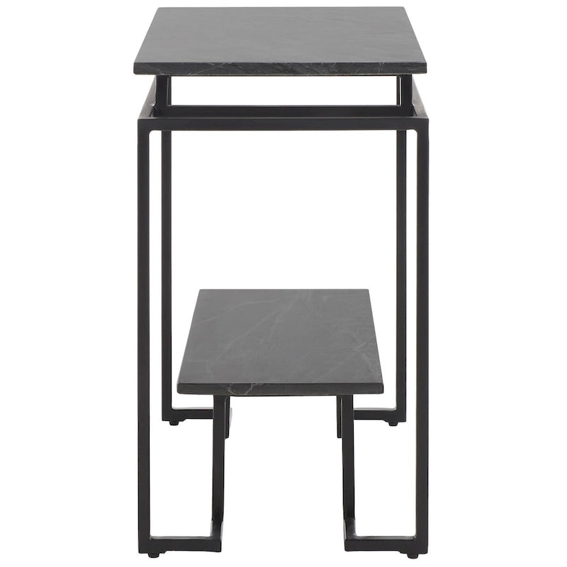 Table d'appoint rectangulaire à étagère unique Malvina - 61 L x 36 P x 61 H cm - 61Lx36Px61H