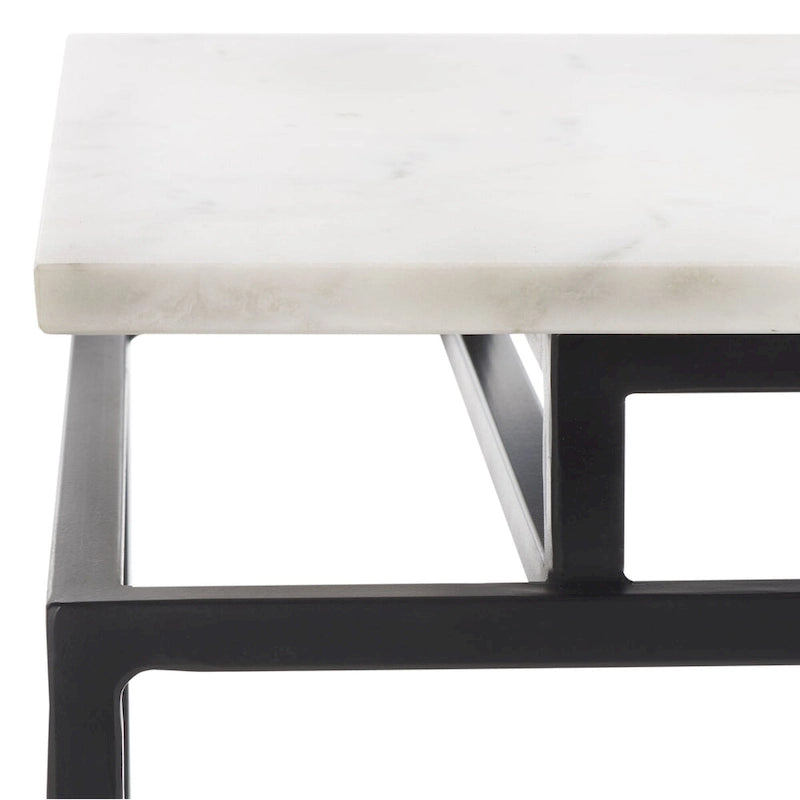 Table d'appoint rectangulaire à étagère unique Malvina - 61 L x 36 P x 61 H cm - 61Lx36Px61H