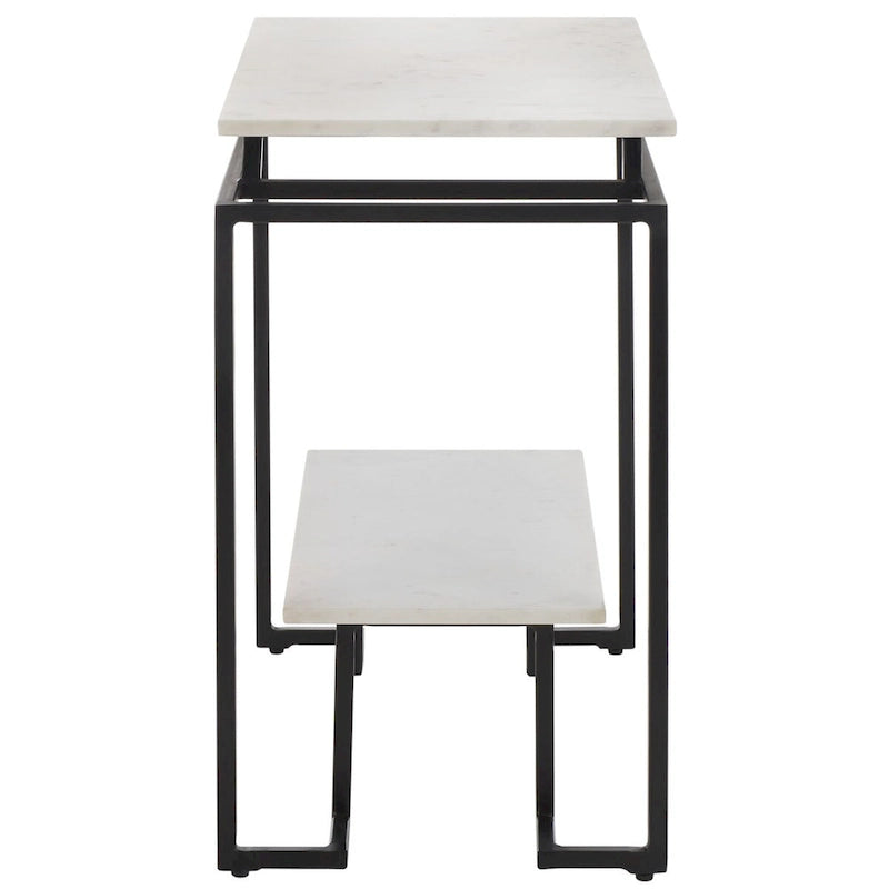 Table d'appoint rectangulaire à étagère unique Malvina - 61 L x 36 P x 61 H cm - 61Lx36Px61H
