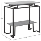 Table d'appoint rectangulaire à étagère unique Malvina - 61 L x 36 P x 61 H cm - 61Lx36Px61H