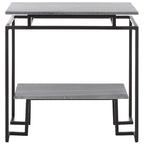 Table d'appoint rectangulaire à étagère unique Malvina - 61 L x 36 P x 61 H cm - 61Lx36Px61H