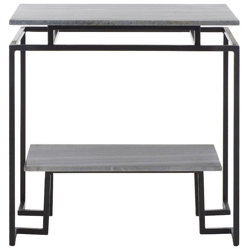 Table d'appoint rectangulaire à étagère unique Malvina - 61 L x 36 P x 61 H cm - 61Lx36Px61H