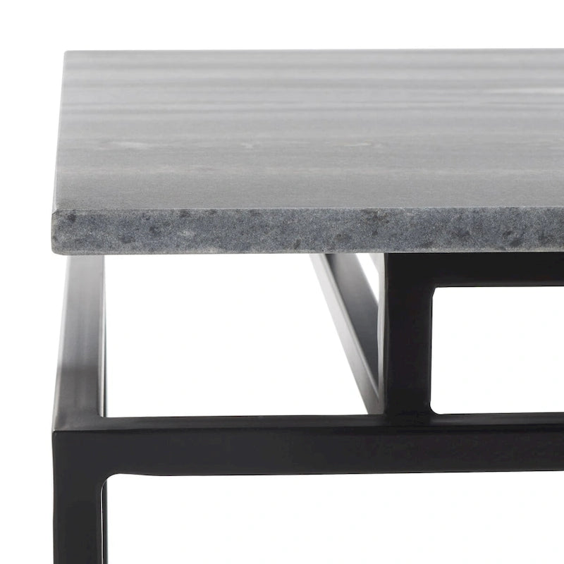 Table d'appoint rectangulaire à étagère unique Malvina - 61 L x 36 P x 61 H cm - 61Lx36Px61H