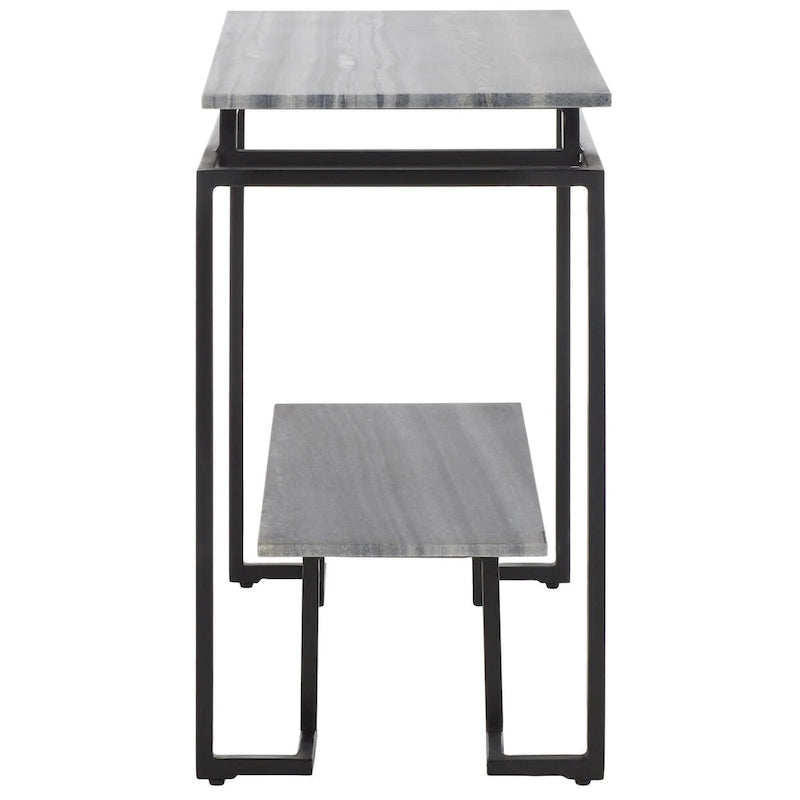 Table d'appoint rectangulaire à étagère unique Malvina - 61 L x 36 P x 61 H cm - 61Lx36Px61H