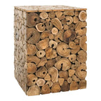 Tabouret noir Iida Bali - Naturel - 13 x 13 x 18 - 13Lx13Px18H