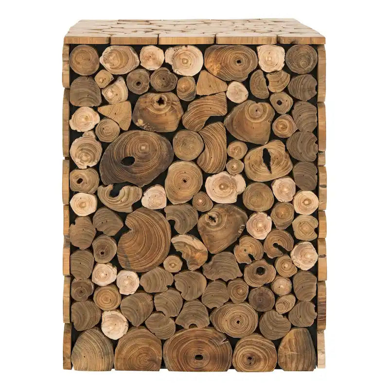Tabouret noir Iida Bali - Naturel - 13 x 13 x 18 - 13Lx13Px18H