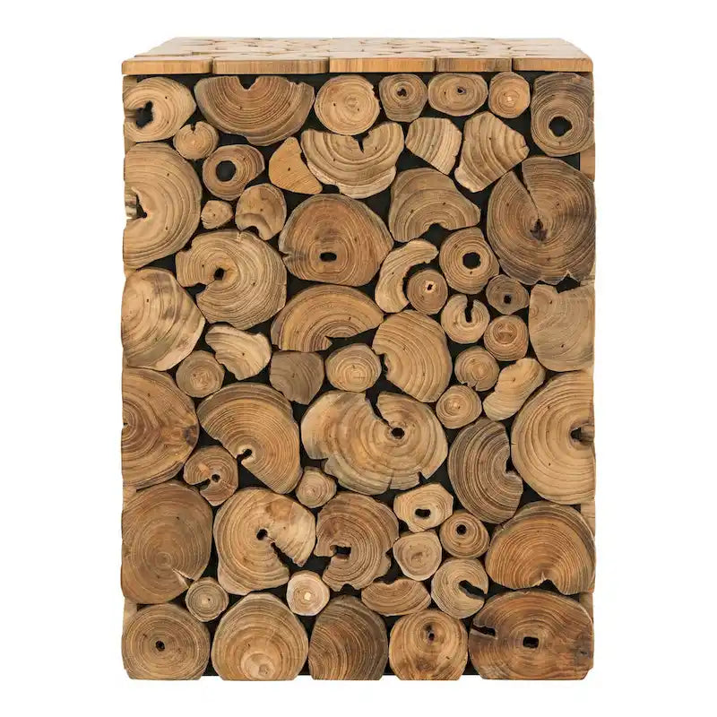Tabouret noir Iida Bali - Naturel - 13 x 13 x 18 - 13Lx13Px18H
