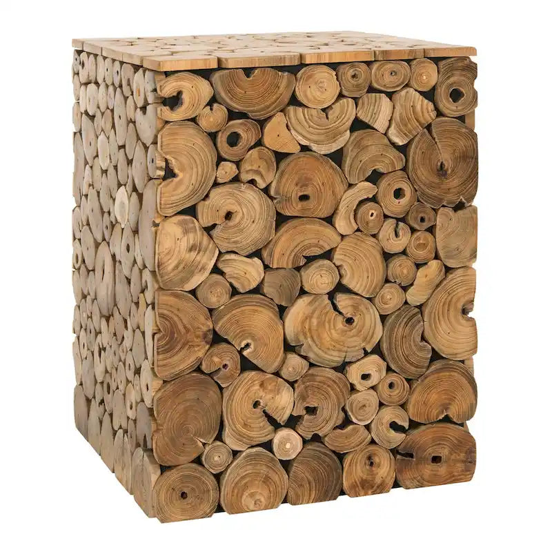 Tabouret noir Iida Bali - Naturel - 13 x 13 x 18 - 13Lx13Px18H