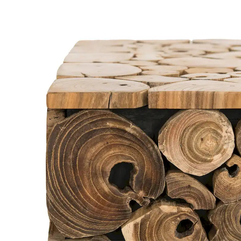 Tabouret noir Iida Bali - Naturel - 13 x 13 x 18 - 13Lx13Px18H