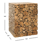 Tabouret noir Iida Bali - Naturel - 13 x 13 x 18 - 13Lx13Px18H
