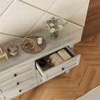 Commode en bois de style ferme avec 6 tiroirs