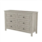 Commode en bois de style ferme avec 6 tiroirs