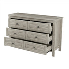 Commode en bois de style ferme avec 6 tiroirs