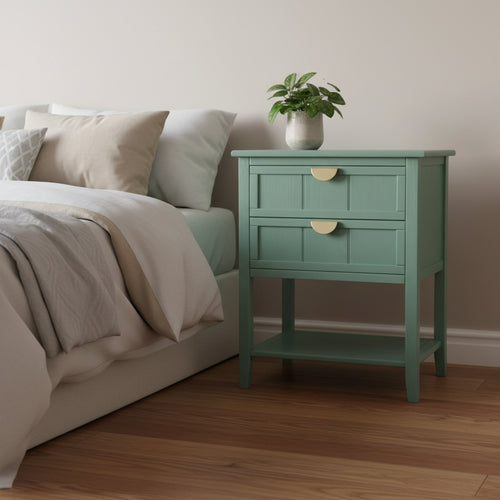 2 Drawer Side Table, American Style Nightstand