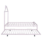 Lit plate-forme en métal double avec lit gigogne simple
