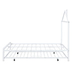 Lit plate-forme en métal double avec lit gigogne simple