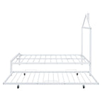 Lit plate-forme en métal double avec lit gigogne simple