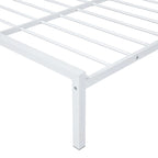 Lit plate-forme en métal double avec lit gigogne simple