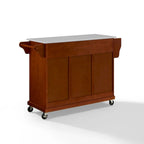 Dessert de cuisine complet en cerisier avec plateau en granit - 51,5 L x 18 P x 36,5 H