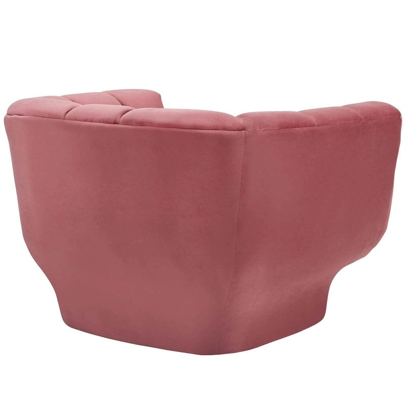 Lot de 2 fauteuils rembourrés en velours de performance à rayures verticales Entertain