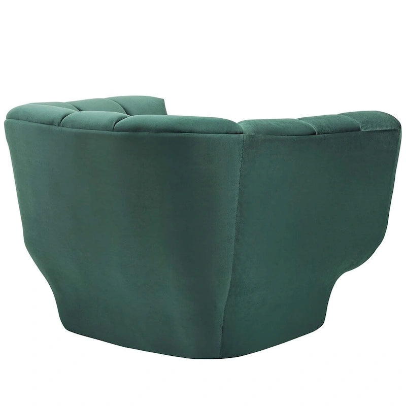 Lot de 2 fauteuils rembourrés en velours de performance à rayures verticales Entertain