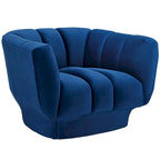 Lot de 2 fauteuils rembourrés en velours de performance à rayures verticales Entertain