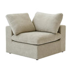 Canapé d'angle modulable Cloud 6 places avec oreillers et pouf