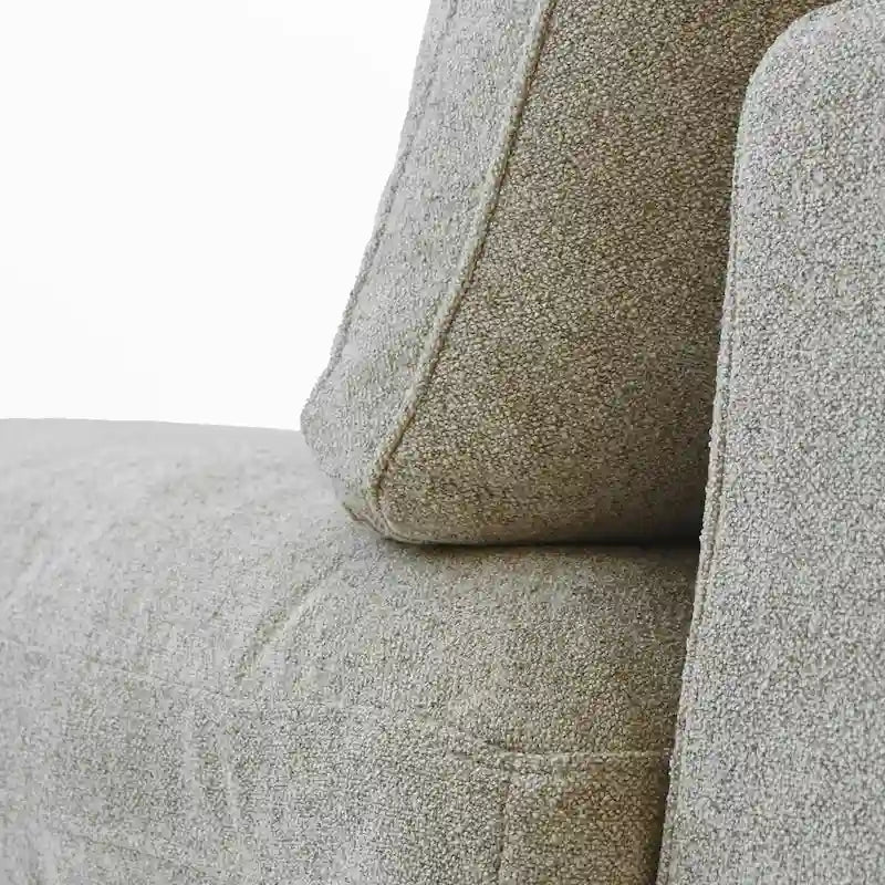 Canapé d'angle modulable Cloud 6 places avec oreillers et pouf