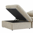 Canapé d'angle modulable Cloud 6 places avec oreillers et pouf