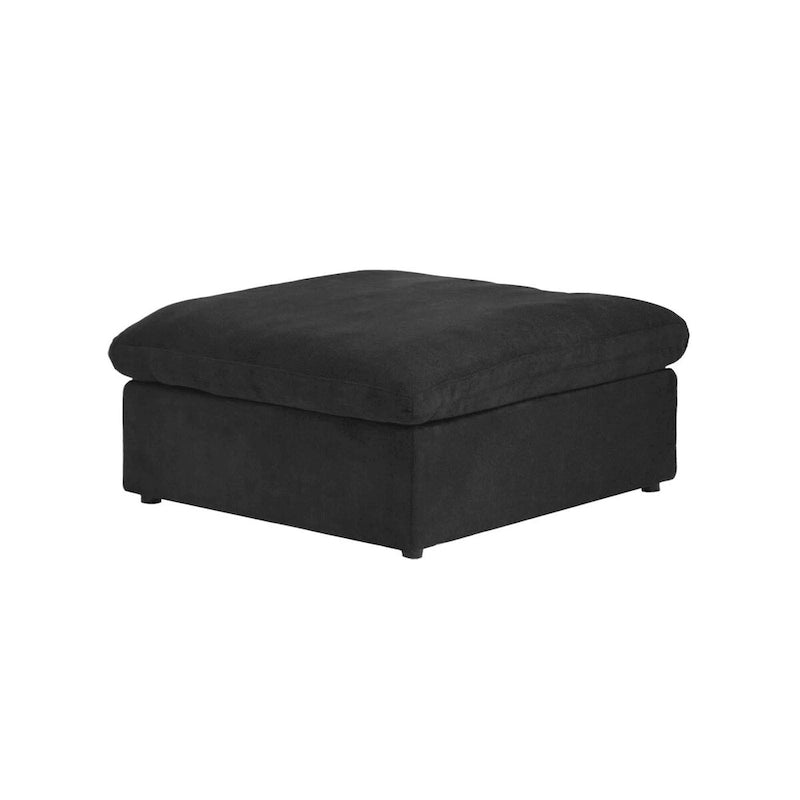 Canapé d'angle modulable Cloud 6 places avec oreillers et pouf