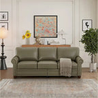 Canapé en similicuir à clous pour salon, bureau, appartement – style classique