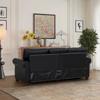 Canapé en similicuir à clous pour salon, bureau, appartement – style classique