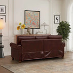 Canapé en similicuir à clous pour salon, bureau, appartement – style classique