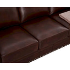 Canapé en similicuir à clous pour salon, bureau, appartement – style classique