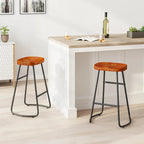 29.52 Tabourets de bar élégants et minimalistes (lot de 2), tabourets de bar hauteur comptoir, pour îlot de cuisine, café, bar, balcon