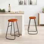 29.52 Tabourets de bar élégants et minimalistes (lot de 2), tabourets de bar hauteur comptoir, pour îlot de cuisine, café, bar, balcon