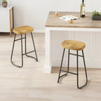 29.52 Tabourets de bar élégants et minimalistes (lot de 2), tabourets de bar hauteur comptoir, pour îlot de cuisine, café, bar, balcon