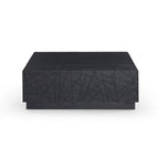 Table basse carrée en chêne noir moderne avec rangement