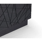 Table basse carrée en chêne noir moderne avec rangement