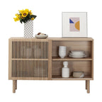 Buffet vaisselier en chêne de 48 po avec armoire de rangement