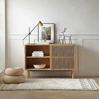 Buffet vaisselier en chêne de 48 po avec armoire de rangement