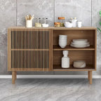 Buffet vaisselier en chêne de 48 po avec armoire de rangement