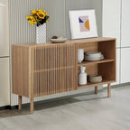 Buffet vaisselier en chêne de 48 po avec armoire de rangement