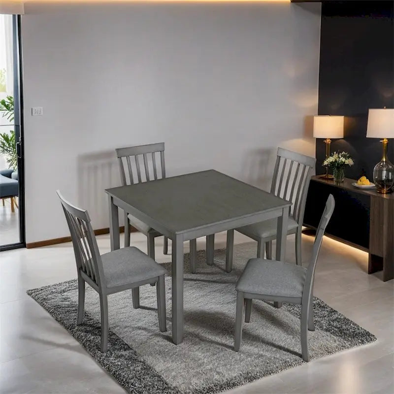 Table de salle à manger rectangulaire en bois pour 4 personnes, table de cuisine