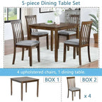 Table de salle à manger rectangulaire en bois pour 4 personnes, table de cuisine