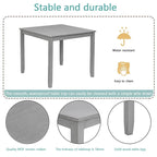 Table de salle à manger rectangulaire en bois pour 4 personnes, table de cuisine