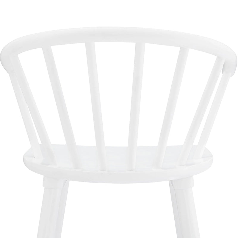 Lot de 2 tabourets de bar hauteur comptoir de 61 cm pour îlot de cuisine avec dossier en bois massif et à barreaux